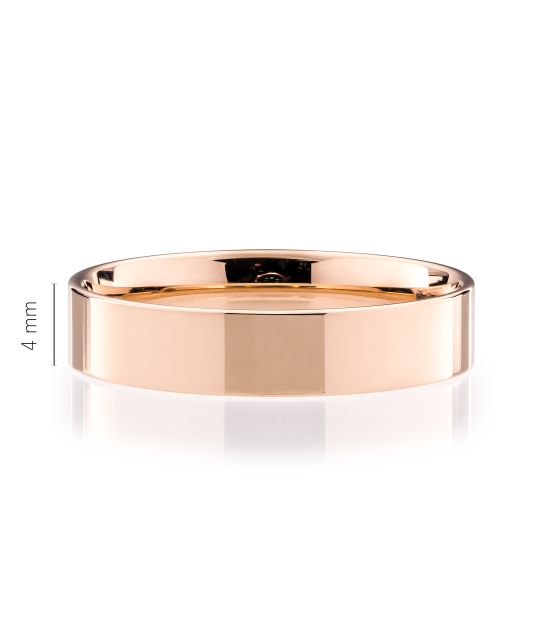 Auksinis vestuvinis žiedas 4mm su komfortu