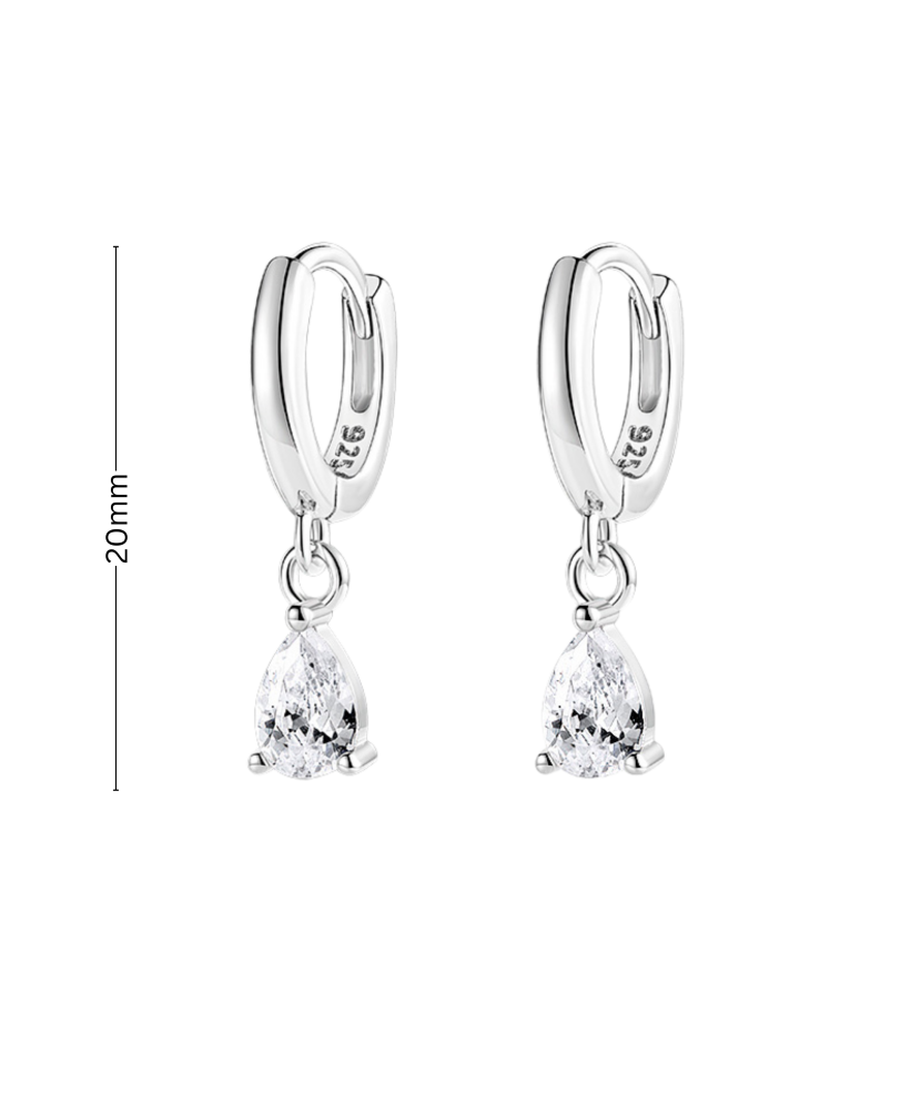 Sidabriniai auskarai su cirkoniais