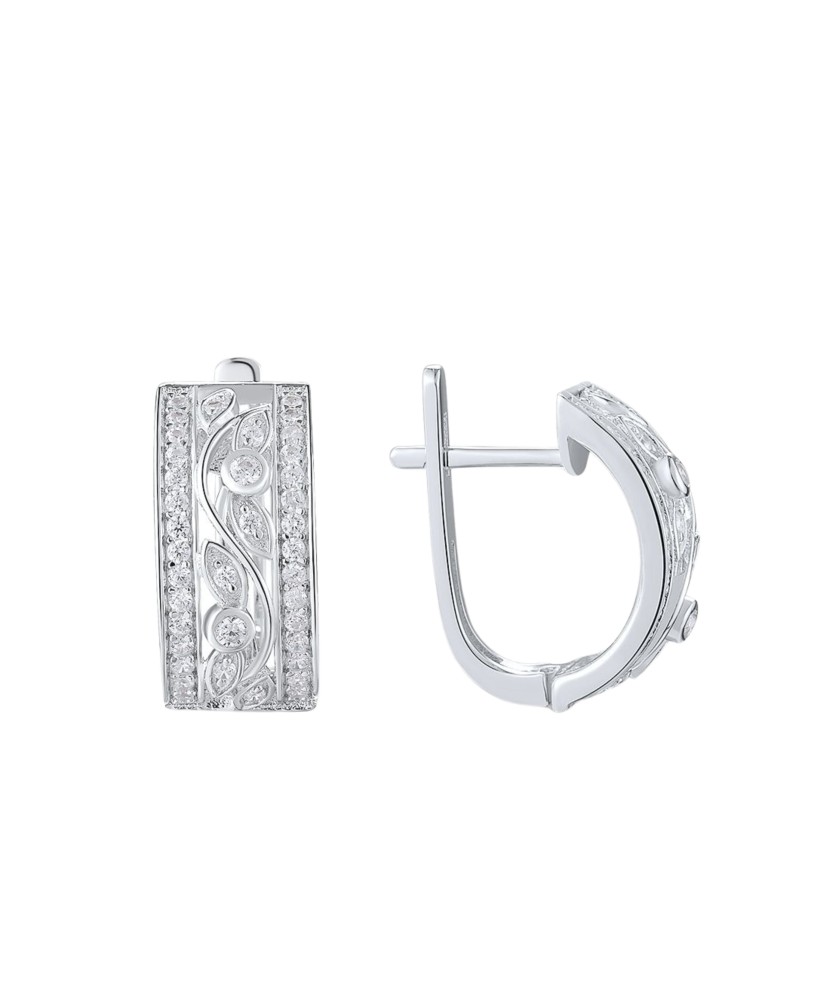 Sidabriniai auskarai su cirkoniais  - Goldinga