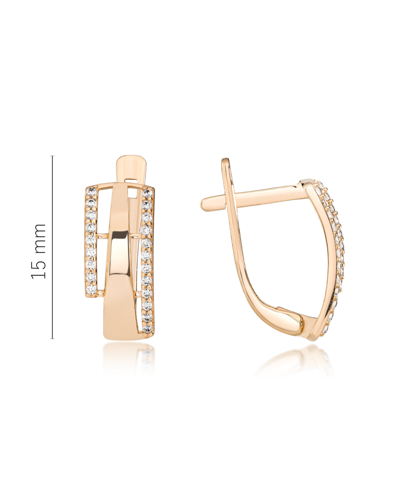 Auksiniai auskarai su cirkoniais