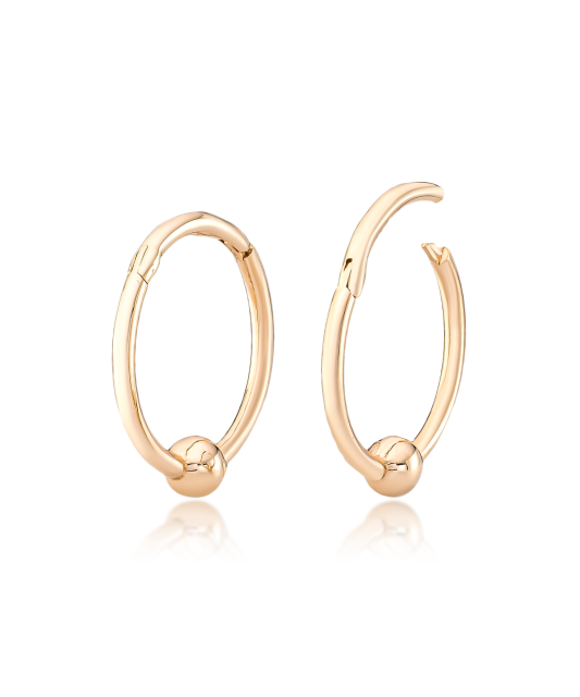 Auksiniai auskarai rinkutės 13mm
