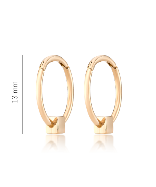 Auksiniai auskarai rinkutės 13mm