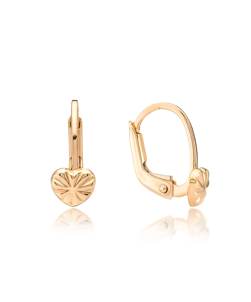 Auksiniai auskarai "Širdelė"