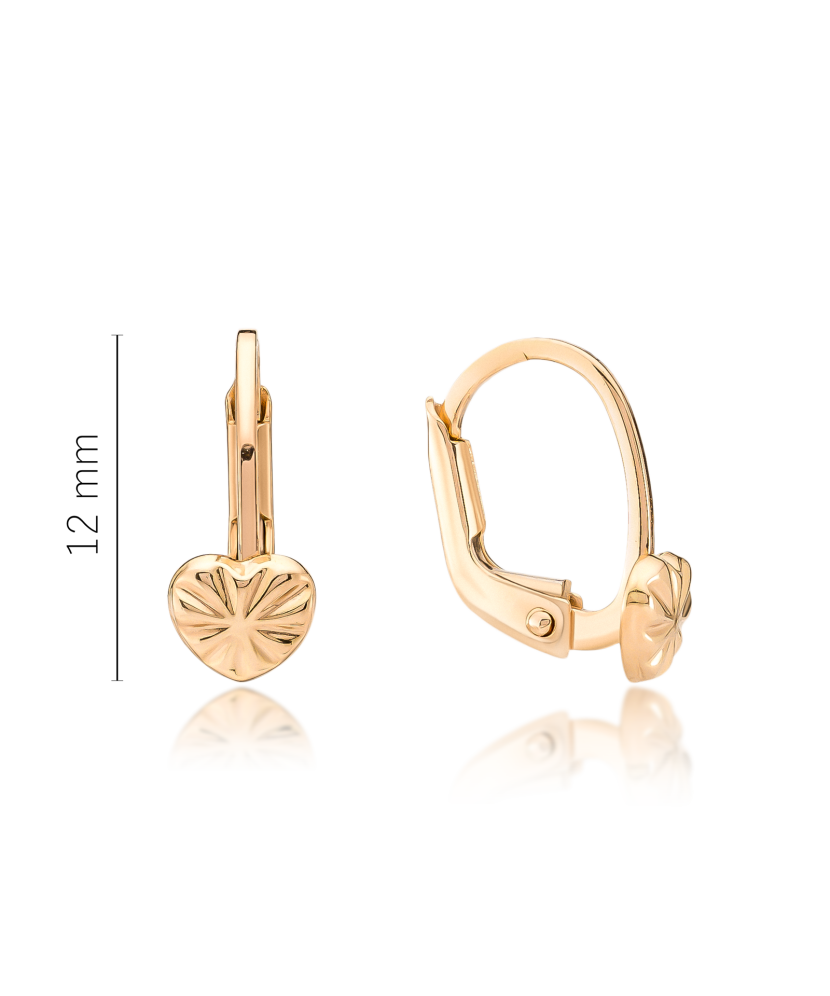 Auksiniai auskarai "Širdelė"
