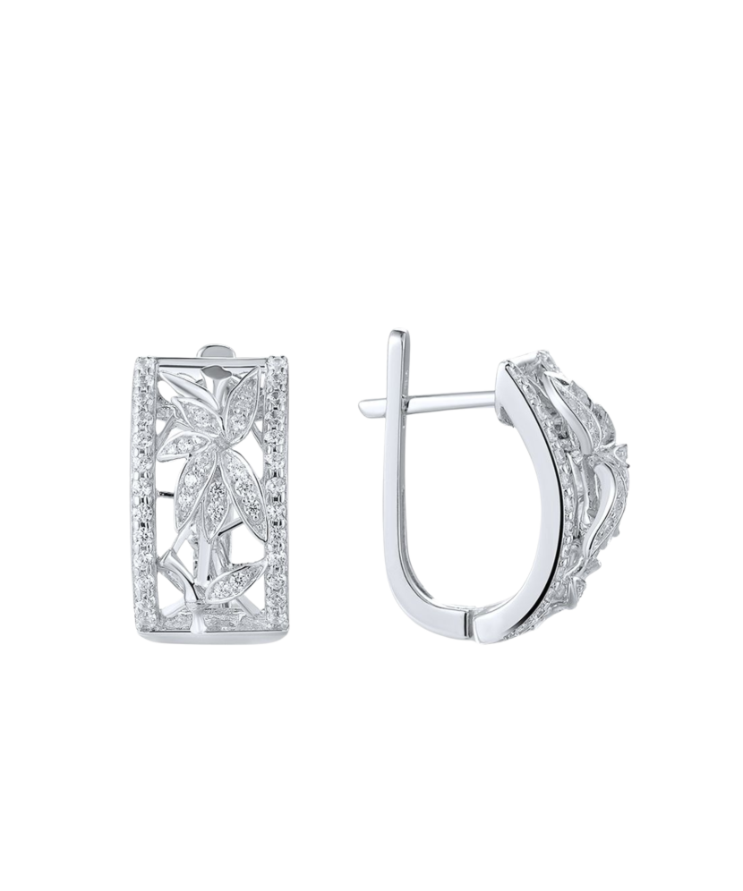 Sidabriniai auskarai su cirkoniais