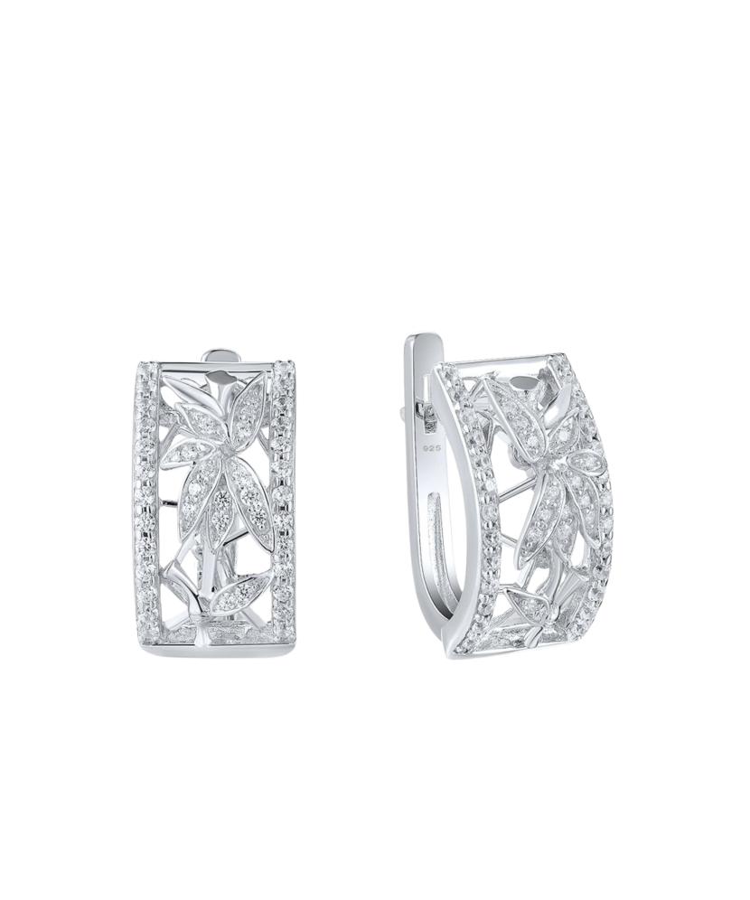 Sidabriniai auskarai su cirkoniais