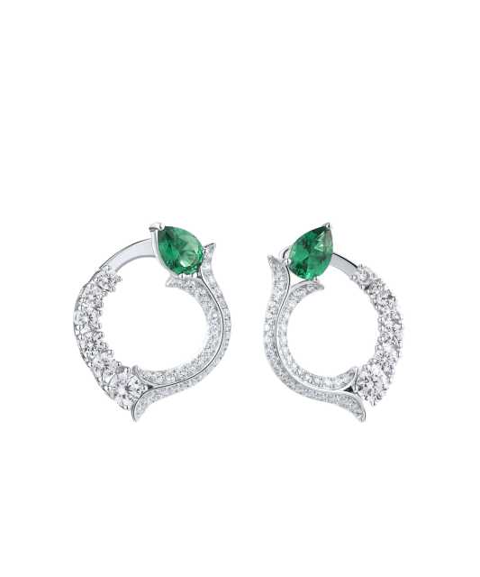 Sidabriniai auskarai su cirkoniais ir špineliais