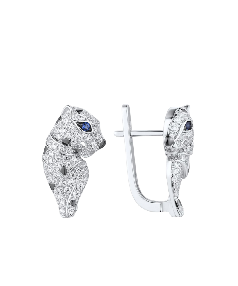 Sidabriniai auskarai su cirkoniais