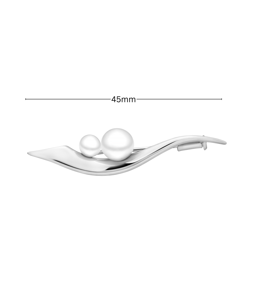 Sidabrinė sagė su perlais