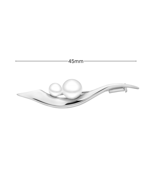 Sidabrinė sagė su perlais