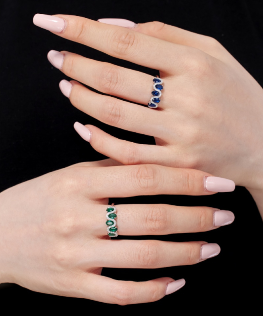 Sidabrinis žiedas su cirkoniais