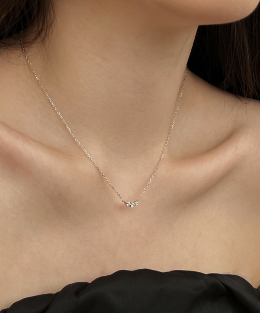 Sidabrinė grandinėlė su cirkonio pakabuku