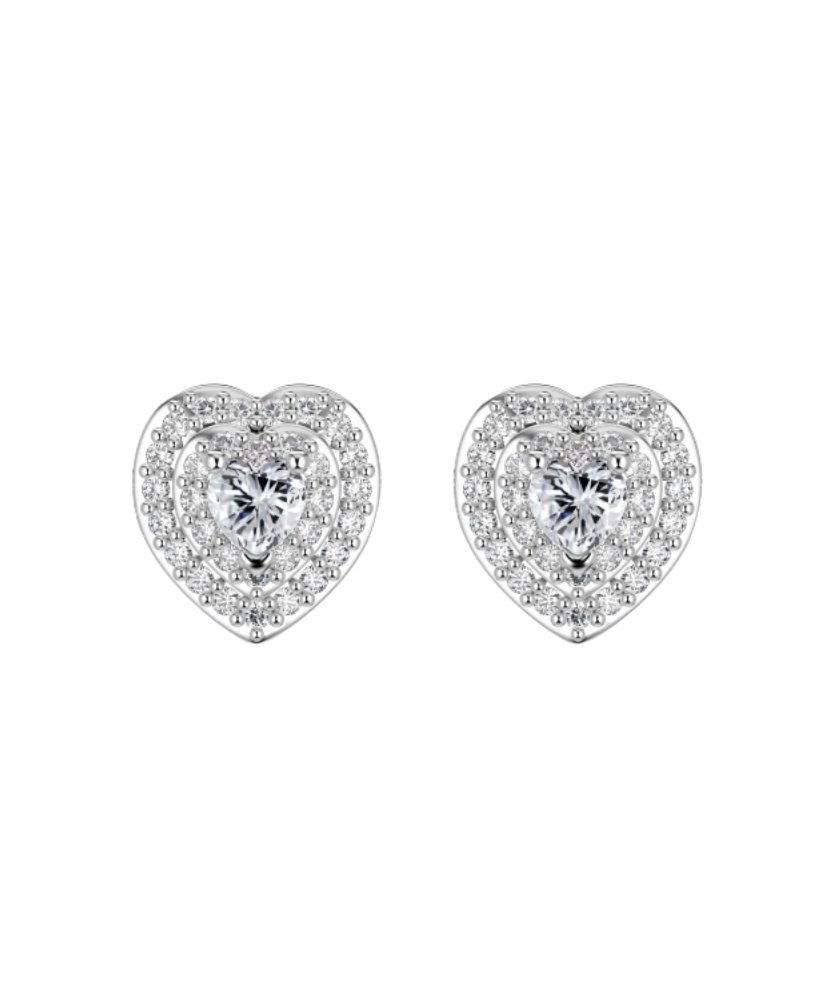 Sidabriniai auskarai su cirkoniais