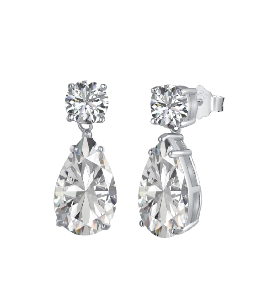 Sidabriniai auskarai su cirkoniais