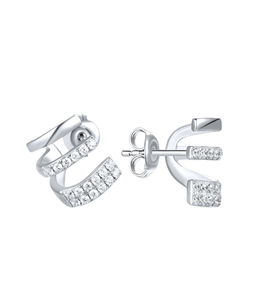 Sidabriniai auskarai su cirkoniais