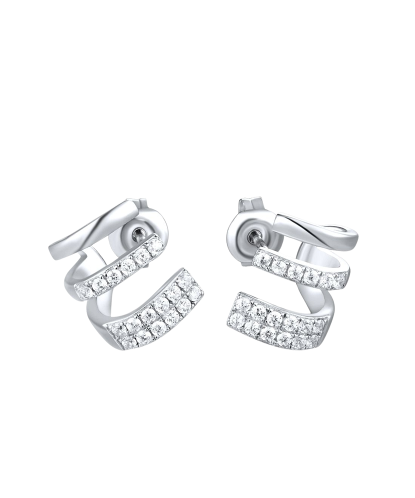 Sidabriniai auskarai su cirkoniais