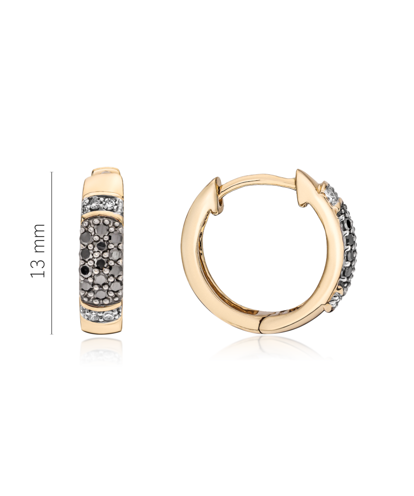 Geltono aukso auskarai su deimantais