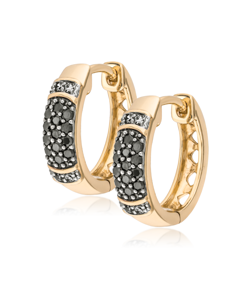 Geltono aukso auskarai su deimantais