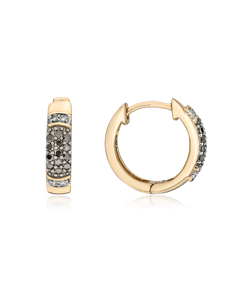 Geltono aukso auskarai su deimantais