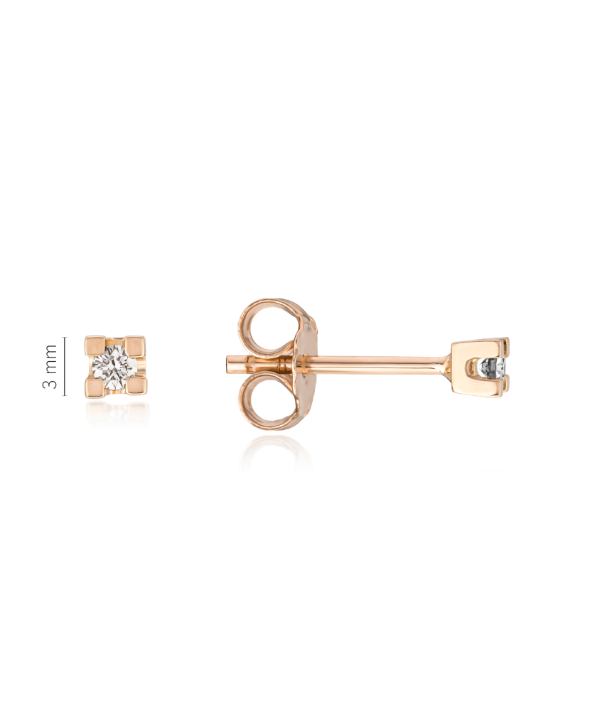 Auksiniai auskarai su deimantais