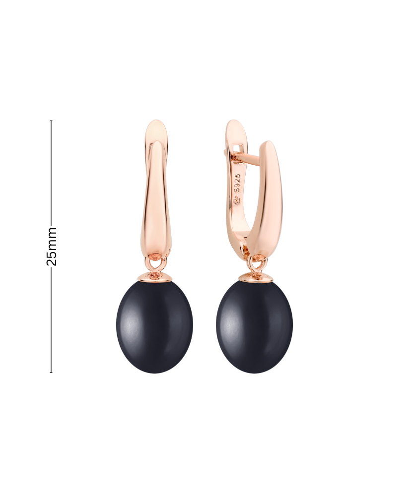 Paauksuoti sidabriniai auskarai su perlais