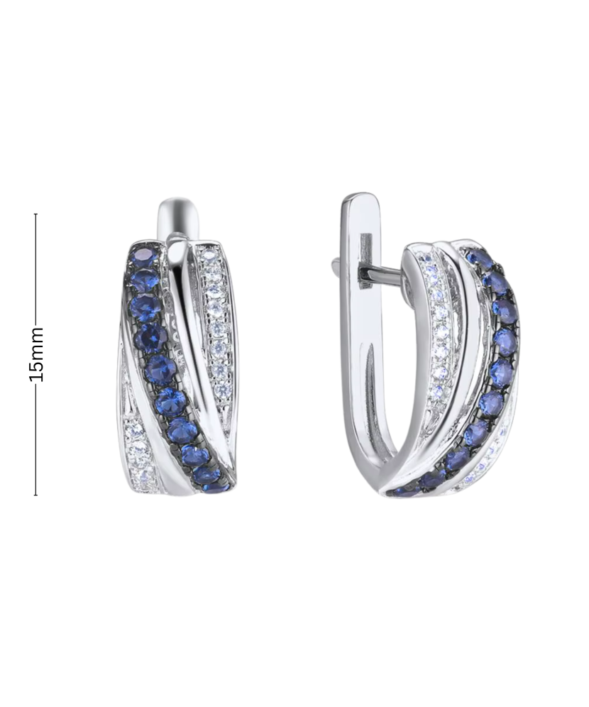 Sidabriniai auskarai su cirkoniais  - Goldinga