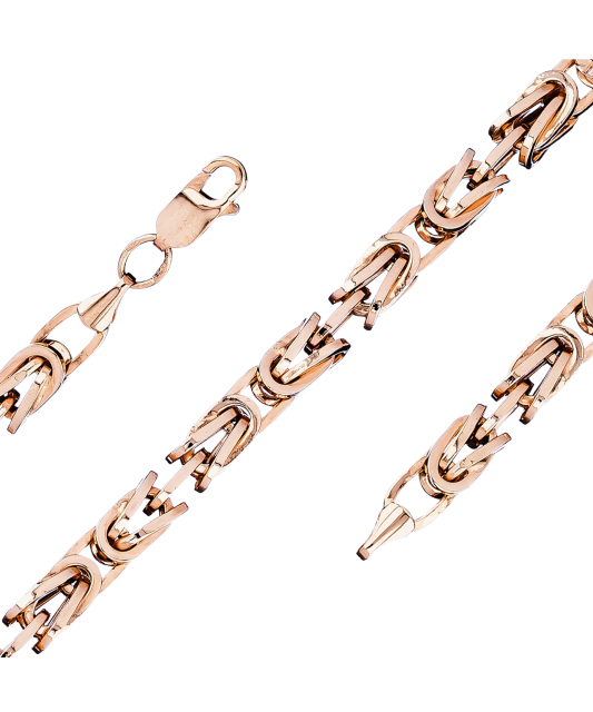 Auksinė grandinėlė "Royal python" 5.3mm  - Goldinga