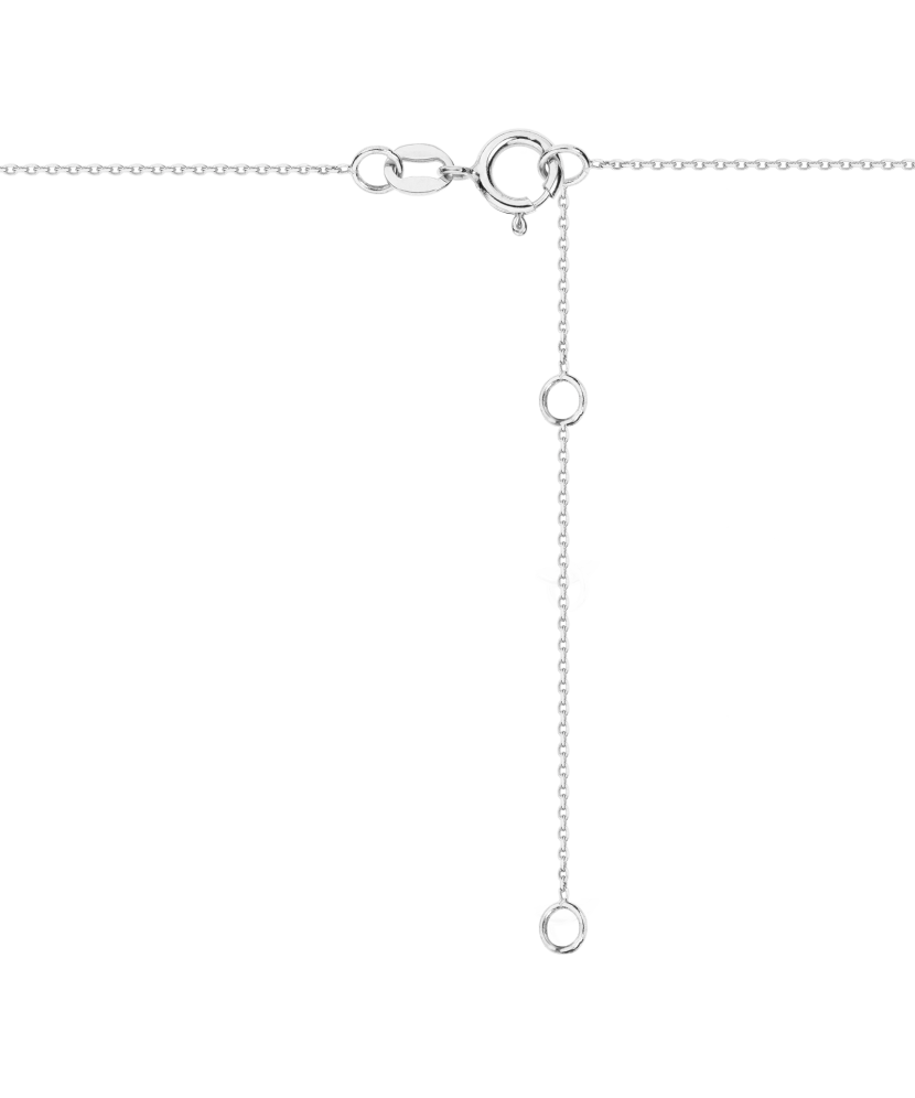 Balto aukso Grandinėlė Su deimantiniu Pakabuku "Kryželis"