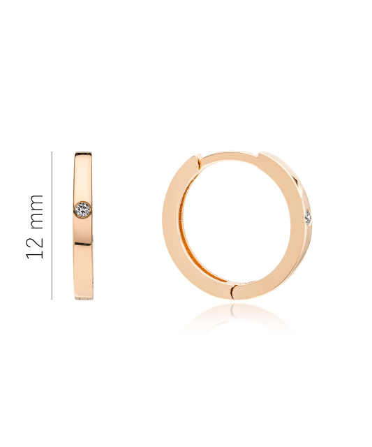 Auksiniai auskarai su deimantais