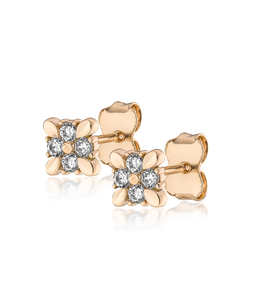 Auksiniai auskarai su cirkoniais