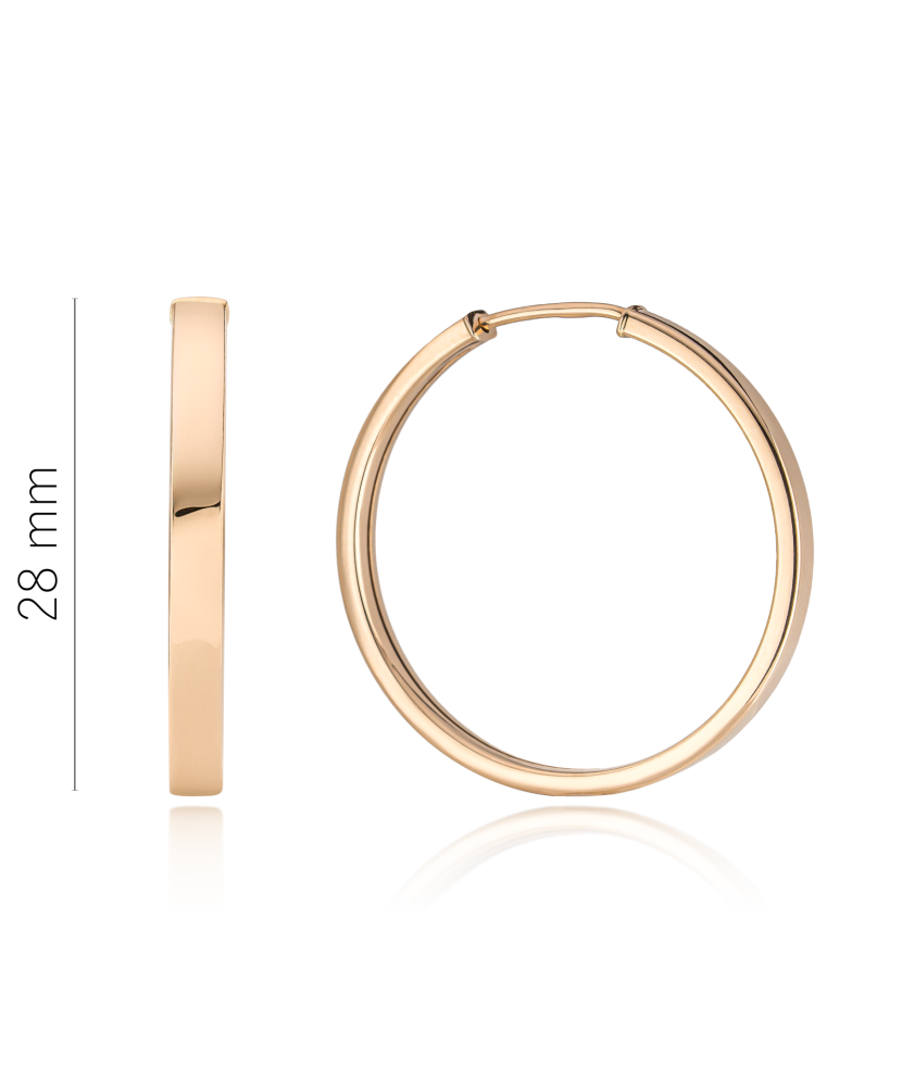 Auksiniai auskarai rinkutės 28mm