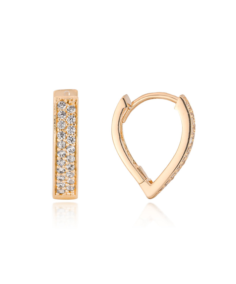 Auksiniai auskarai su cirkoniais