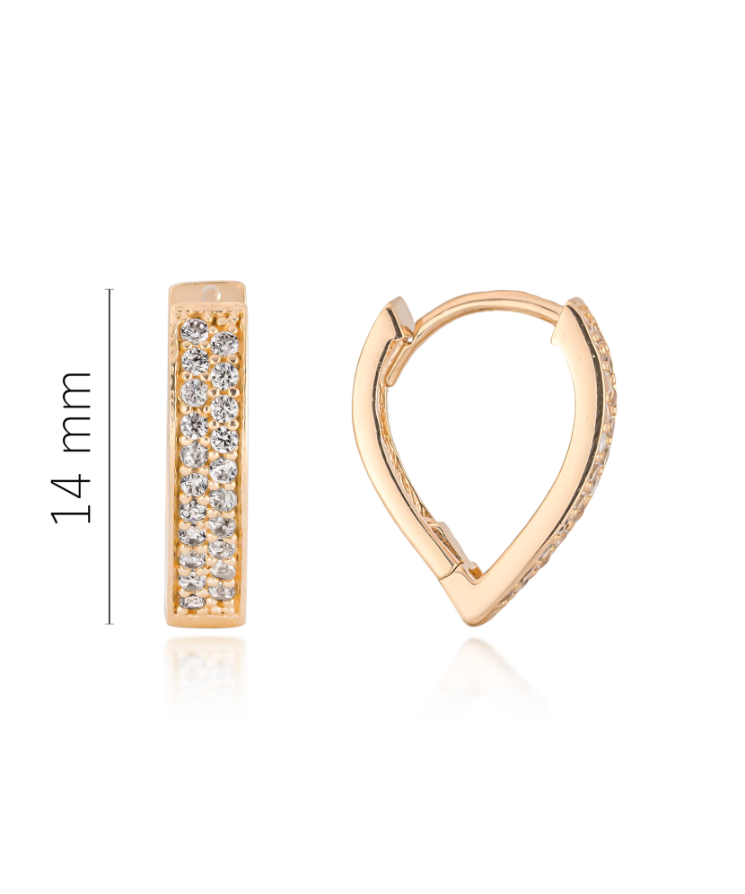 Auksiniai auskarai su cirkoniais