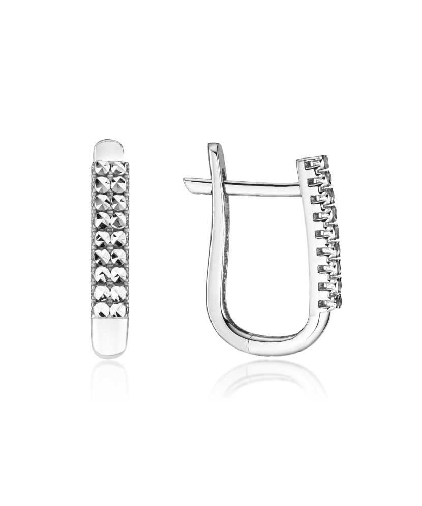 Balto aukso auskarai