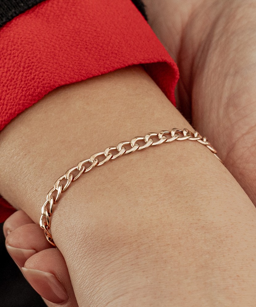 Auksinė apyrankė "curb" 4.6mm