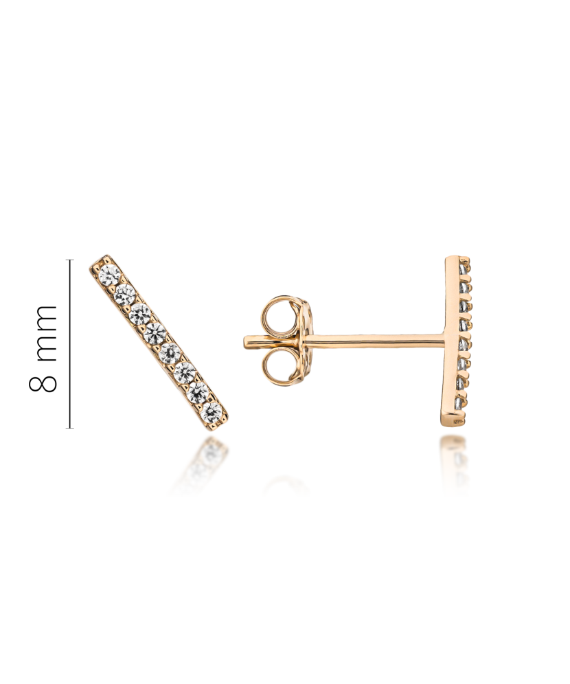 Auksiniai auskarai su cirkoniais