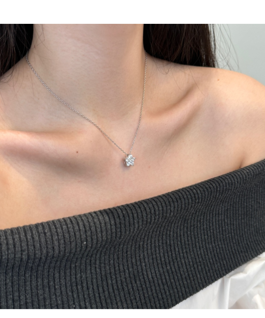 Sidabrinė grandinėlė su cirkonio pakabuku