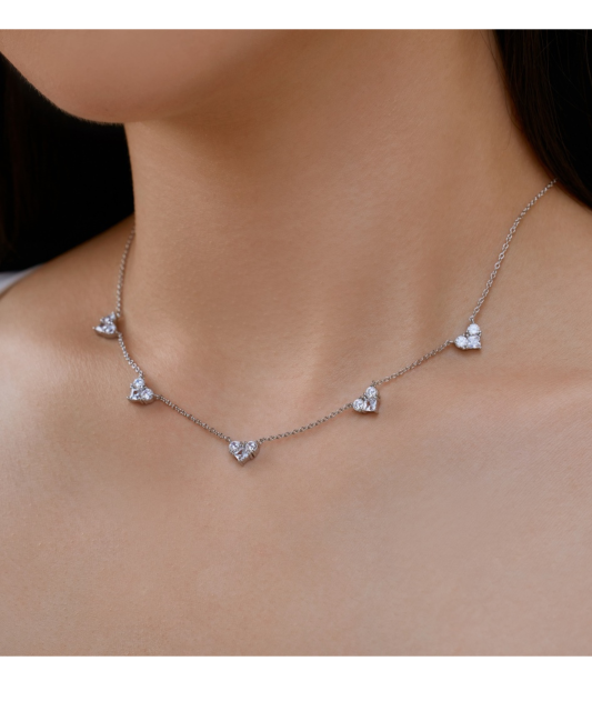 Sidabrinė grandinėlė su cirkonio pakabuku