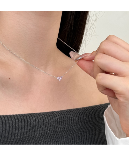 Sidabrinė grandinėlė su cirkonio pakabuku