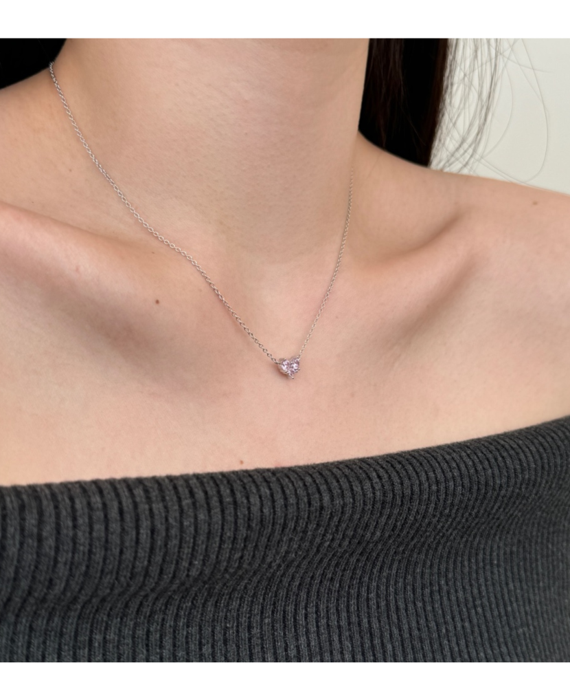 Sidabrinė grandinėlė su cirkonio pakabuku