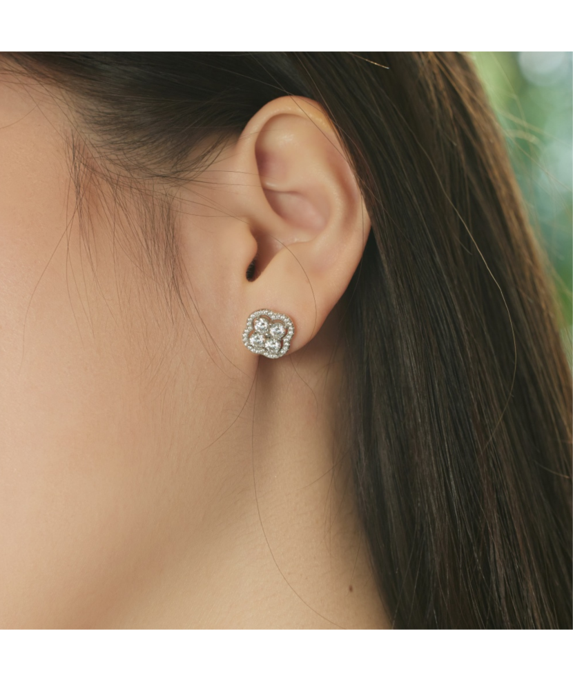 Sidabriniai auskarai su cirkoniais