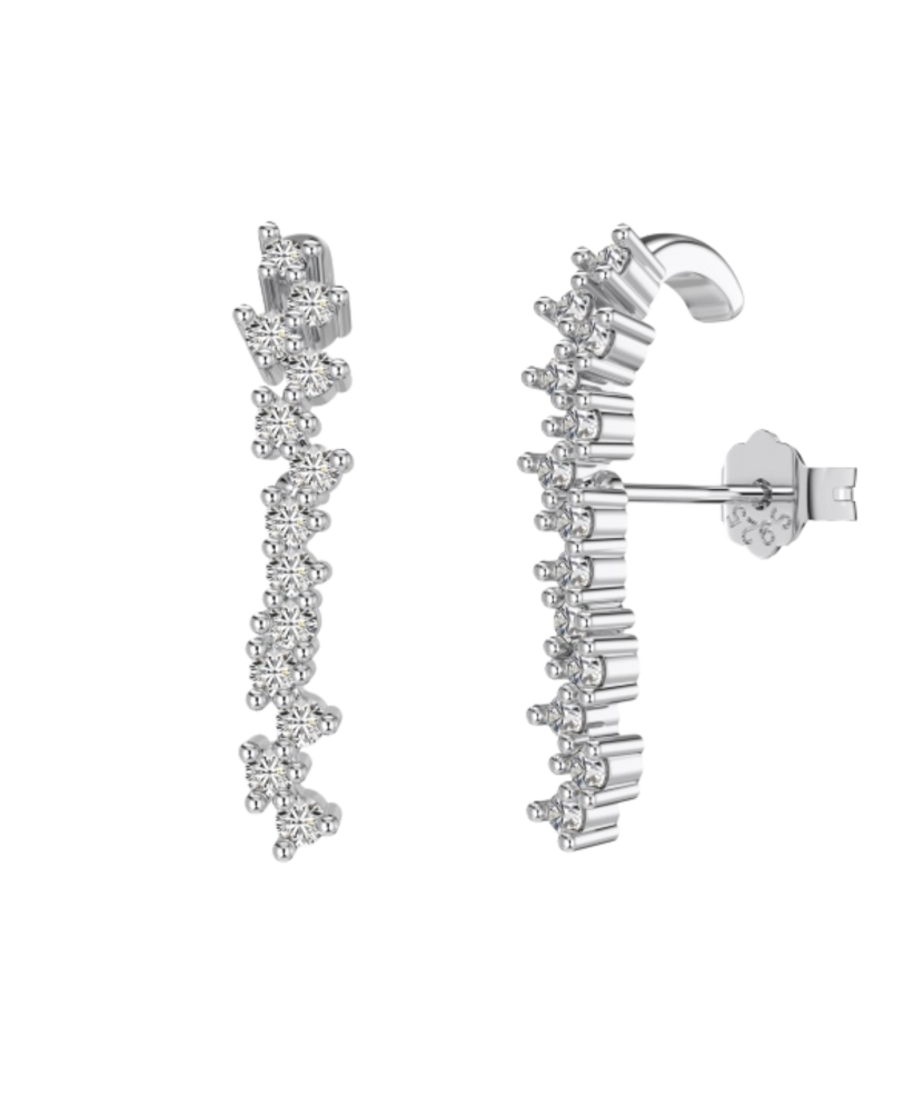 Sidabriniai auskarai su cirkoniais