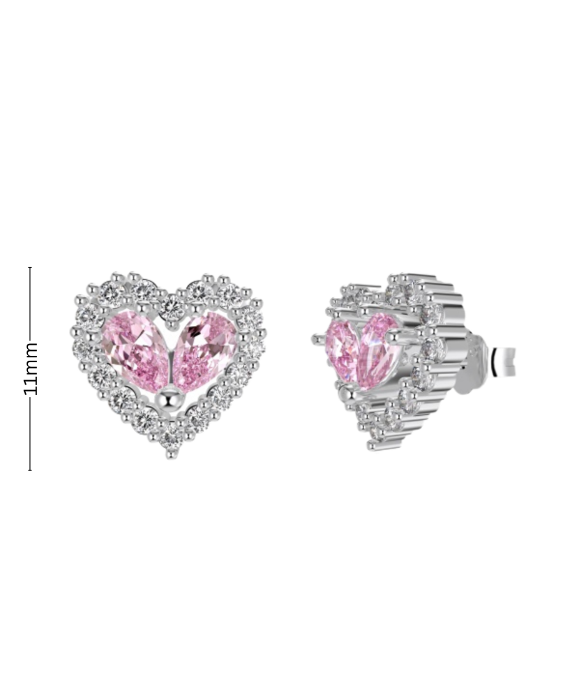 Sidabriniai auskarai su cirkoniais