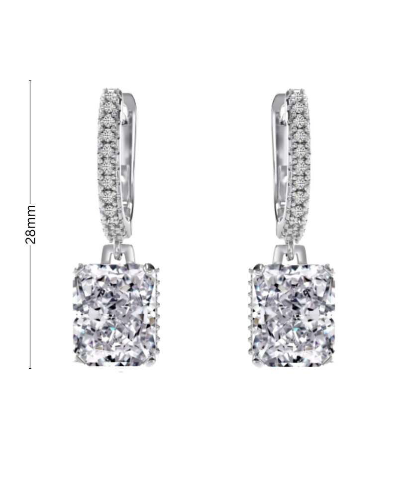 Sidabriniai auskarai su cirkoniais