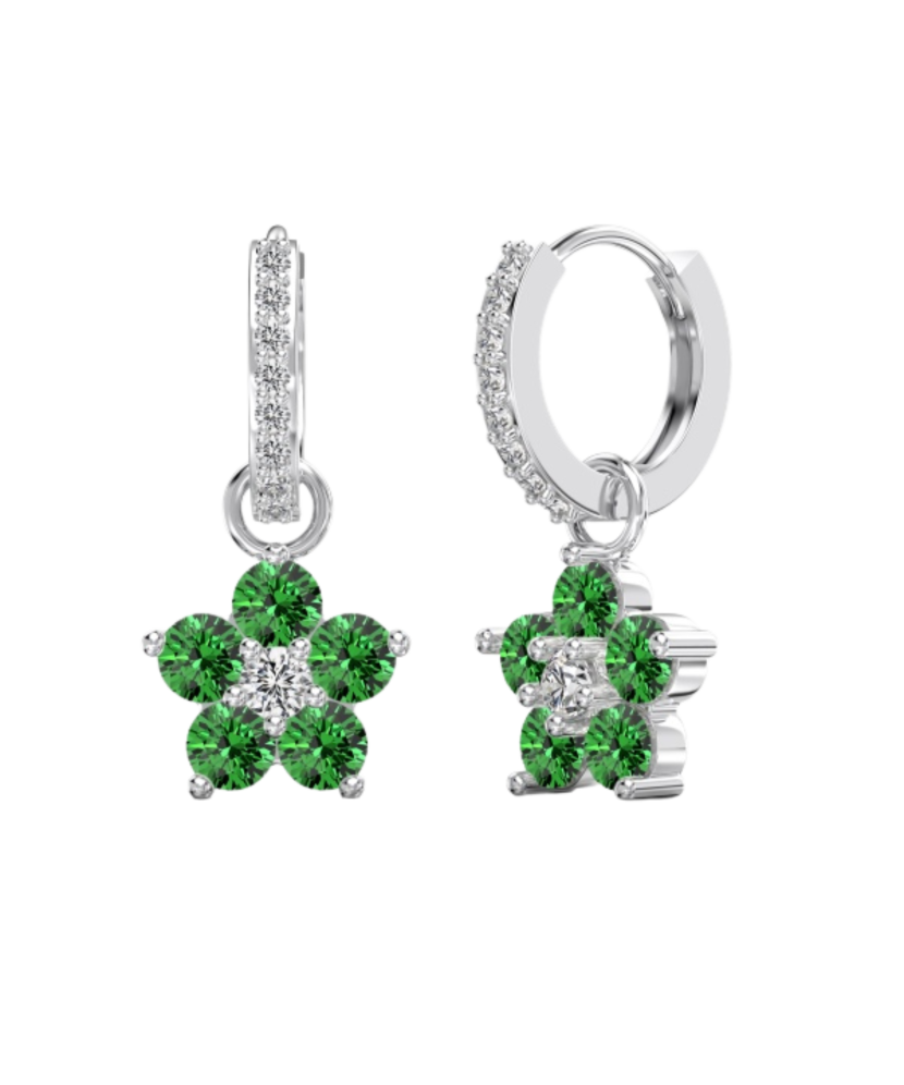 Sidabriniai auskarai su cirkoniais