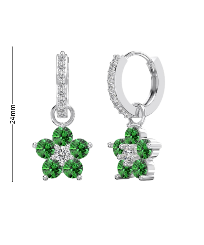 Sidabriniai auskarai su cirkoniais