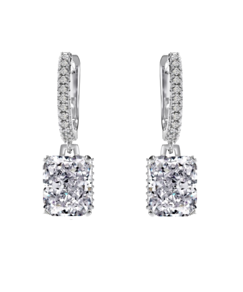 Sidabriniai auskarai su cirkoniais