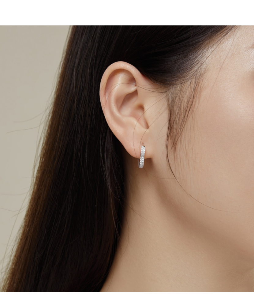 Sidabriniai auskarai su cirkoniais