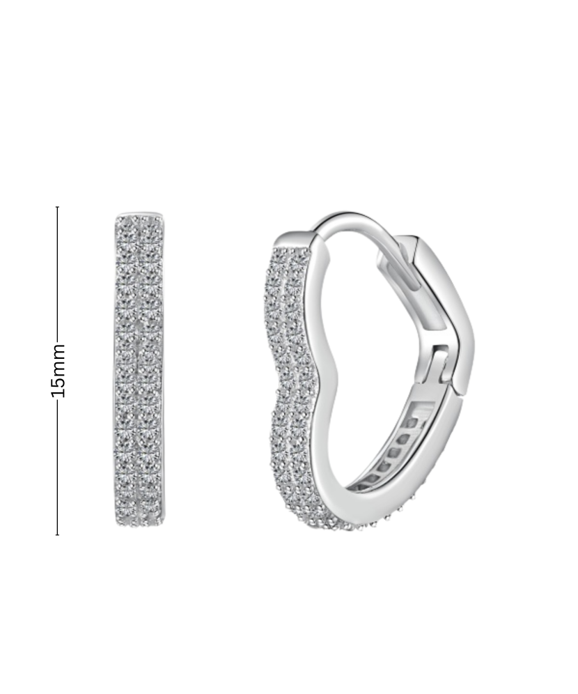 Sidabriniai auskarai su cirkoniais