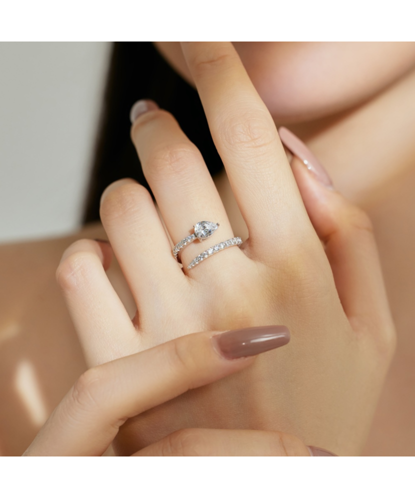 Sidabrinis žiedas su cirkoniais